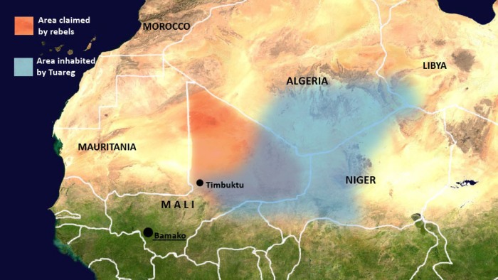 Tuareg Berber populations in Mali