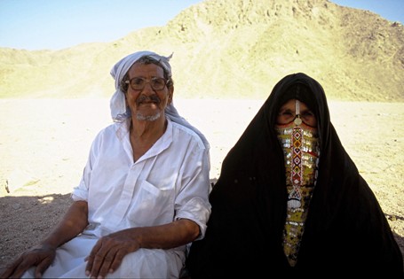 Älteres Beduinen-Ehepaar