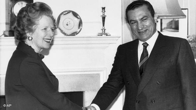 14 مارس/ آذار 1985:مبارك في زيارةرسمية لبريطانيا 