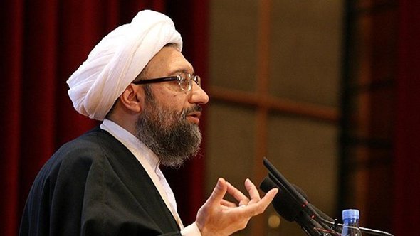 آية الله صادق أمولي لاريجاني، رئيس جهاز القضاء في إيران. FARS