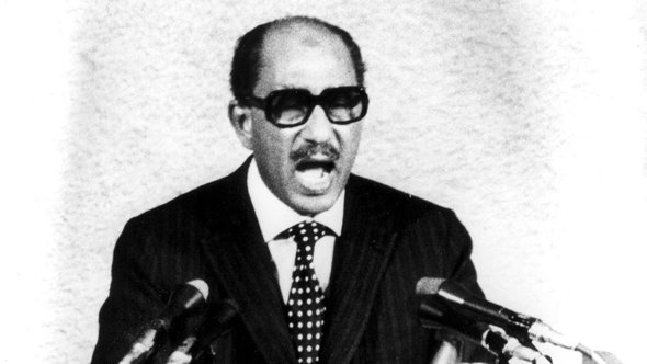Ägyptens Präsident Anwar al-Sadat; Foto: AP 