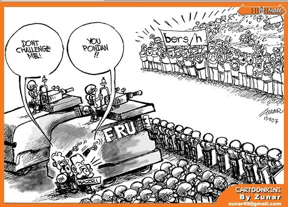 A cartoon of Zunar (source: bikyamasr.com)