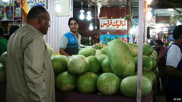 Wassermelonenstand in Bagdad; Foto: DW/Munaf al-Saidy