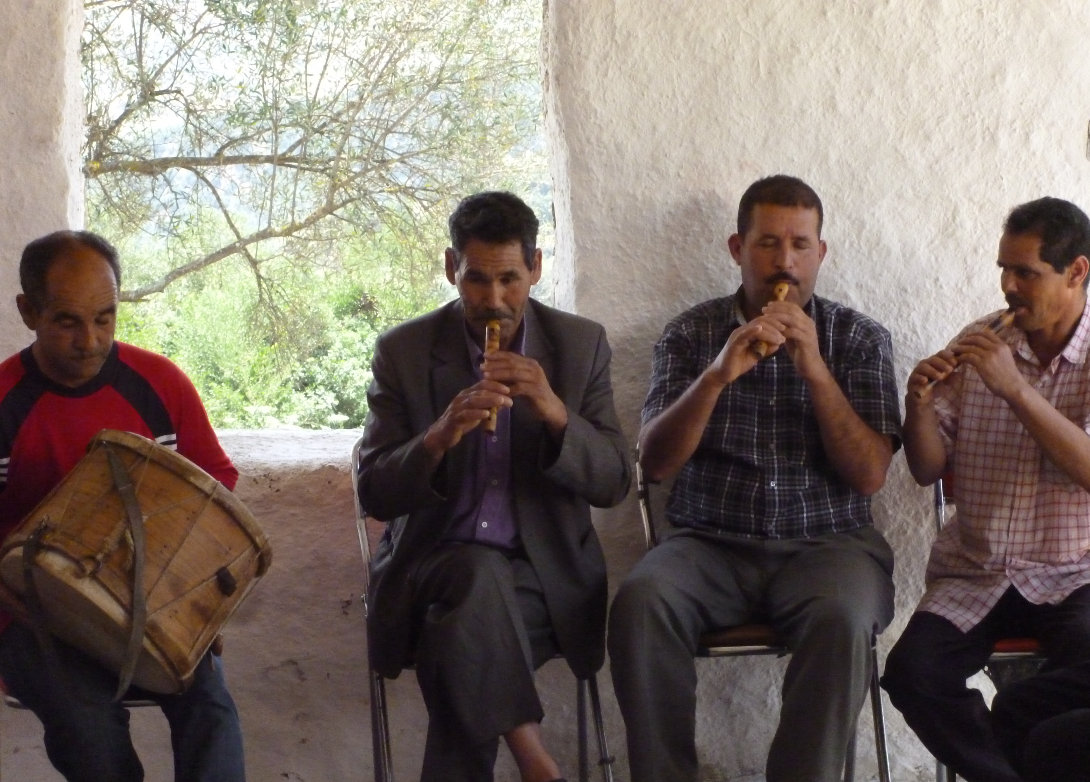 Die Master Musicans während einer Probe in Joujouka; Foto: Arian Fariborz