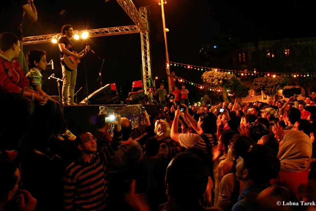 حفلة موسيقية في مهرجان الفن ميدان، بالقاهرة 2012.  Photographer : Lobna Tarek 