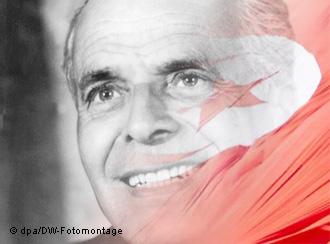 Der tunesische Politiker Habib Bourguiba gilt als Begründer des mondernen Tunesien; Foto: dpa/DW-Fotomontage