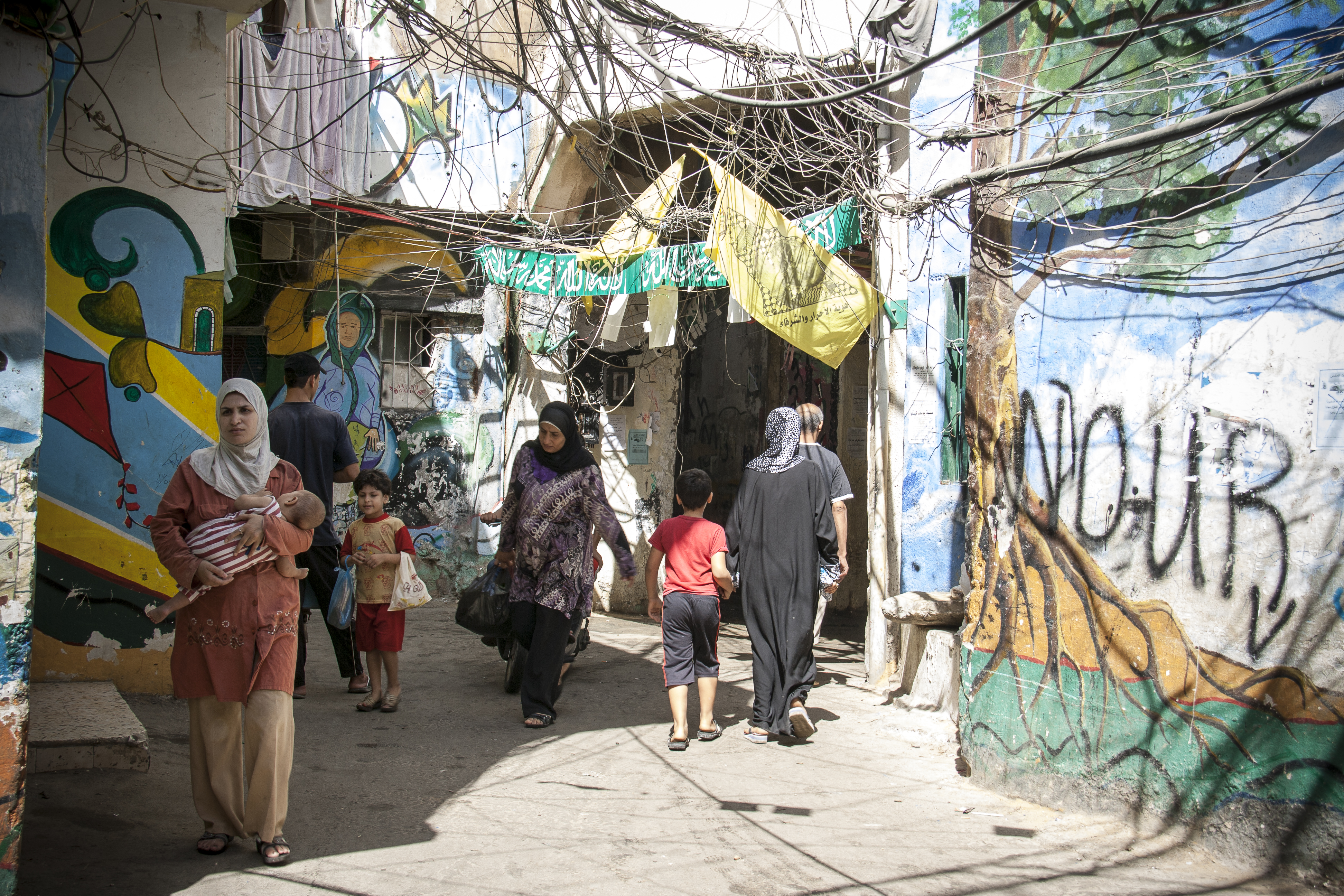 Eine Gasse im Flüchtlingslager Schatila; Foto: Mohammad Reza Hassani