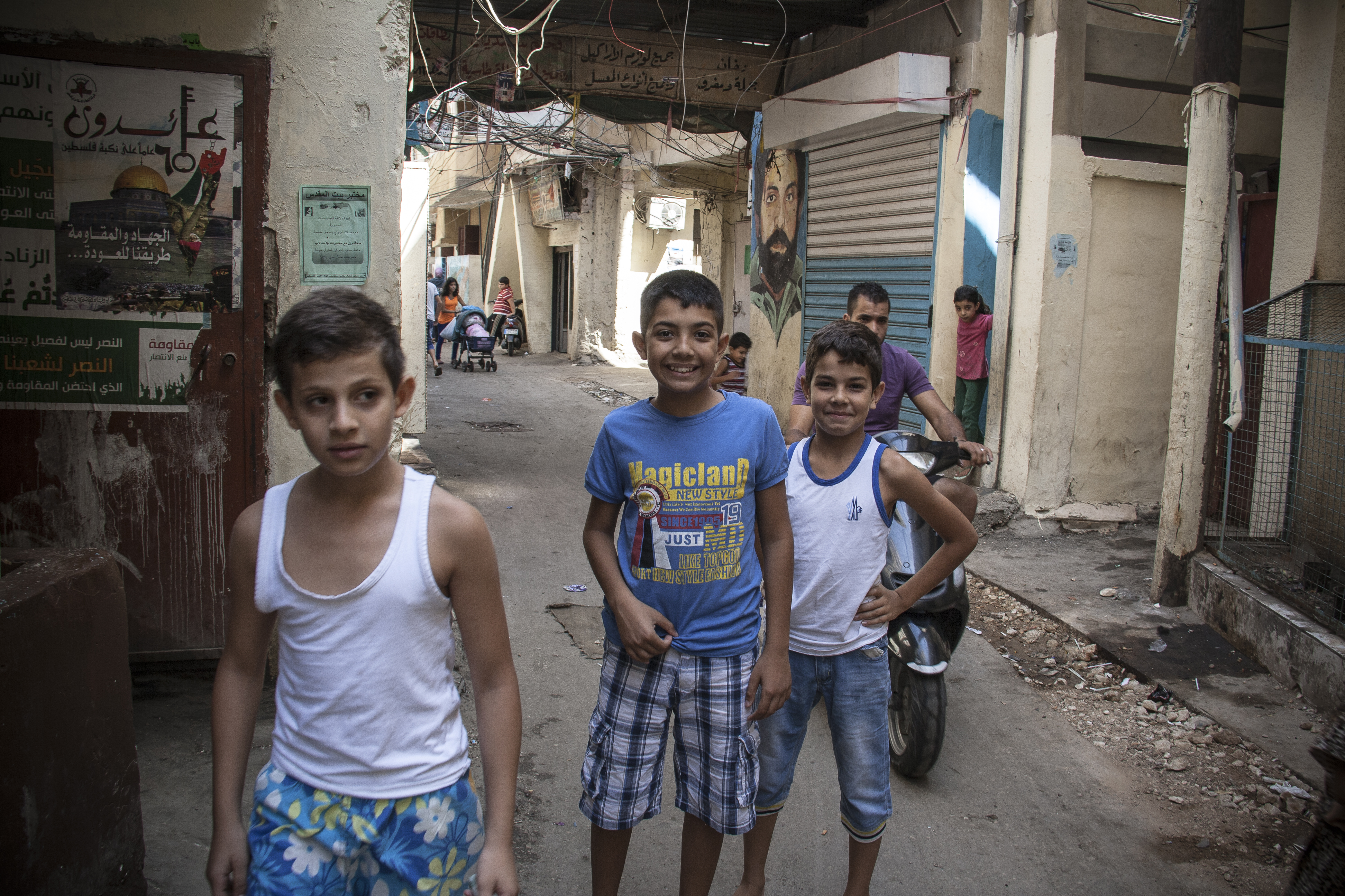 Kinder auf der Straße im Flüchtlingslager Schatila; Foto: Mohammad Reza Hassani