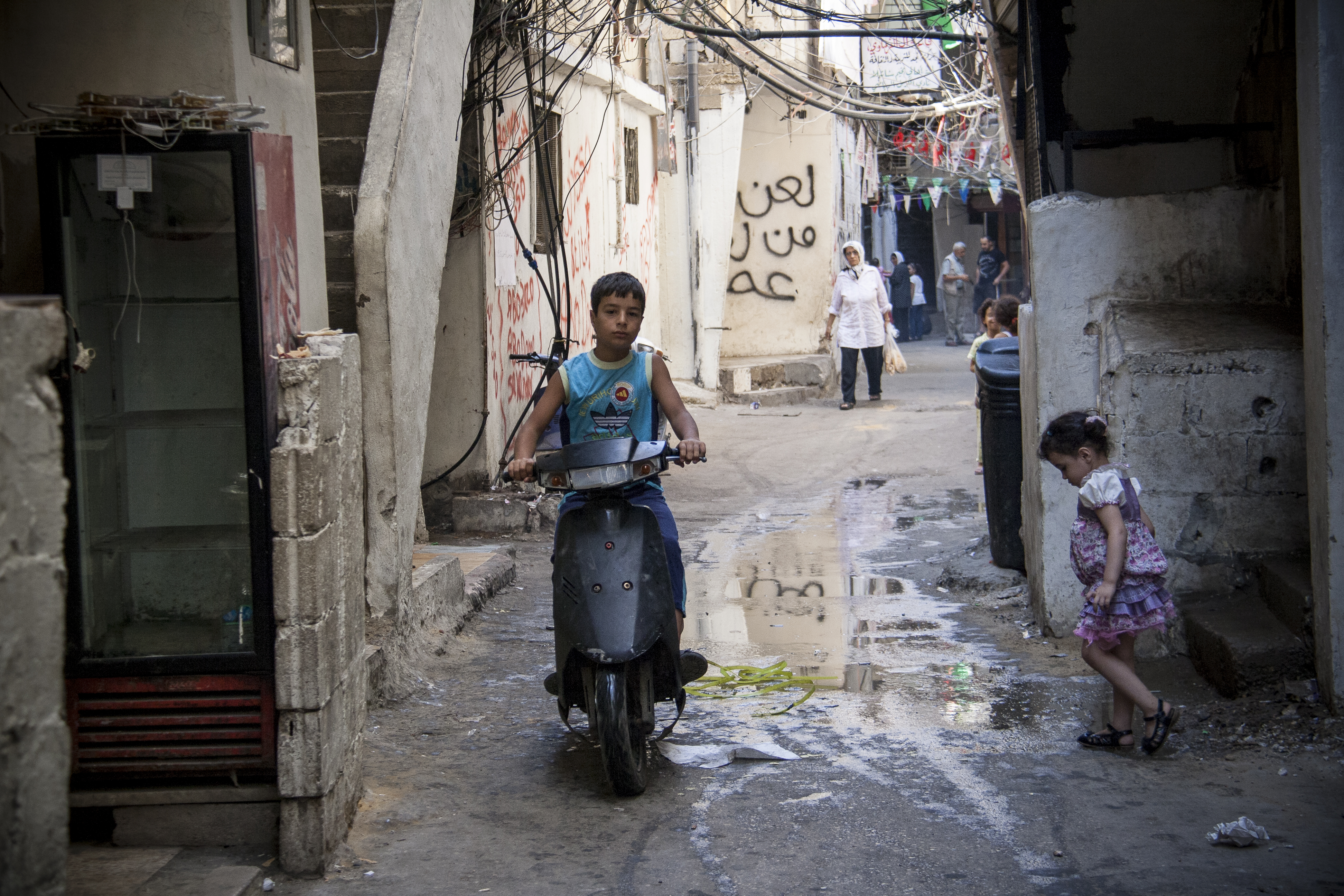 Straße im Flüchtlingslager Schatila; Foto: Mohammad Reza Hassani