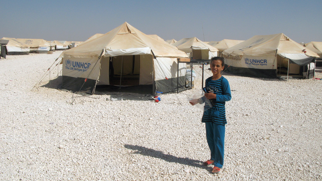 Blick auf das Flüchtlingscamp Zaatari; Foto: picture-alliance/dpa