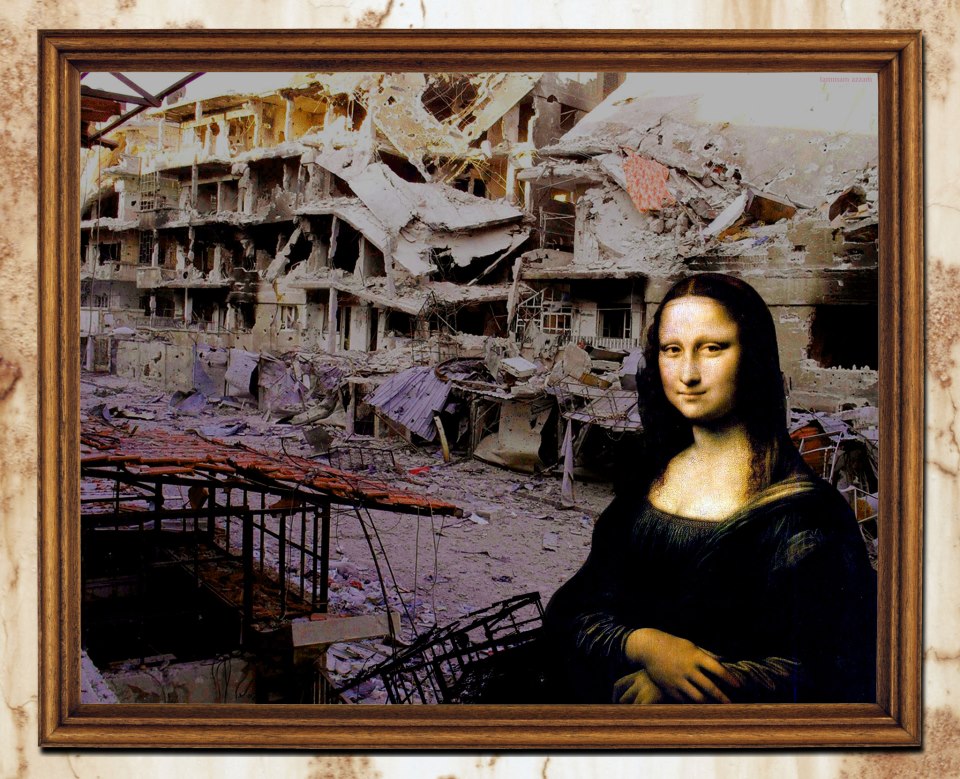 Tammam Azzams Bildmontage der Mona Lisa; Quelle: Tammam Azzam