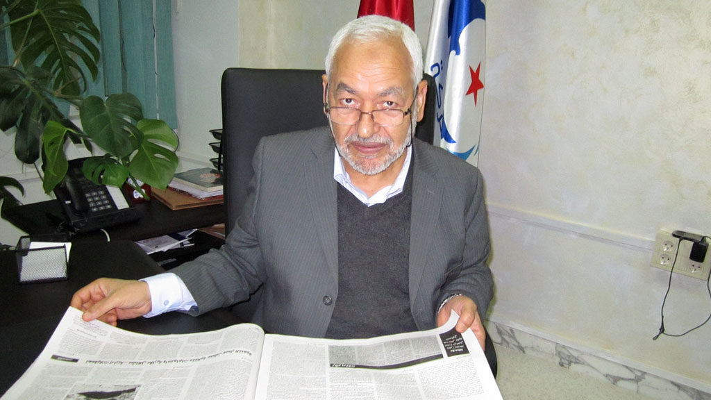 Der Vorsitzende der islamistischen "Ennahda"-Partei, Rachid al-Ghannouchi, Foto: DW