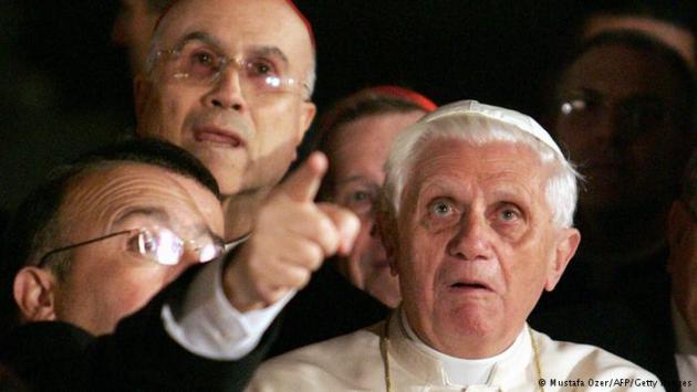 Pope Benedict XVI on his visit to Hagia Sophia in 2006. Photo © Patrick Hertzog/AFP/Getty Images