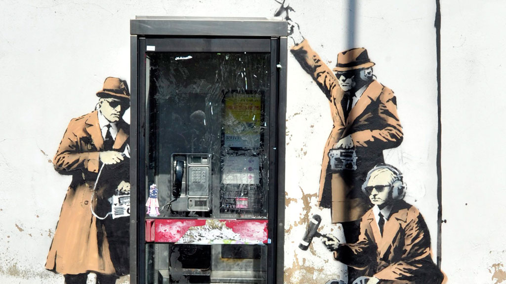 Werk des Street-Art-Künstlers Banksy; Foto: picture-alliance/dpa
