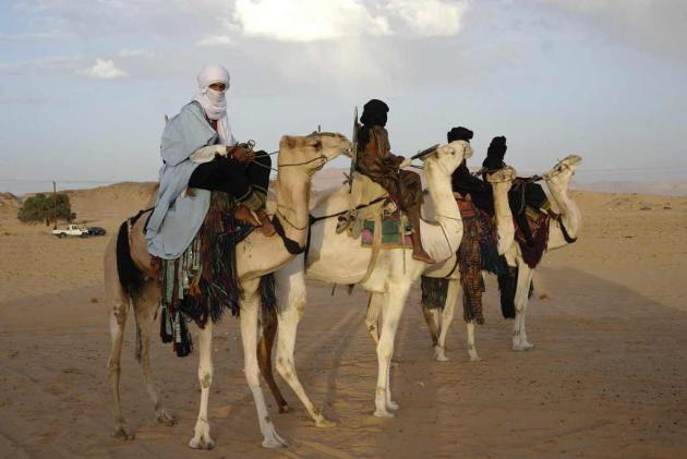Tuareg on camels near Ghat, south-western Libya, September 2013 (photo: Valerie Stocker)