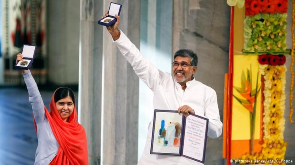 جائزة نوبل للسلام للمناضلين من أجل حقوق الطفل. 