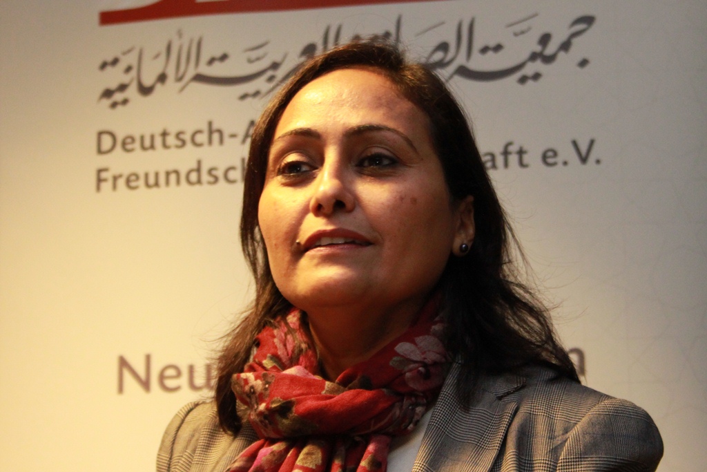 Amal El-Obeidi, Professorin für vergleichende Politikwissenschaft an der Universität Bengasi; Foto: DAFG