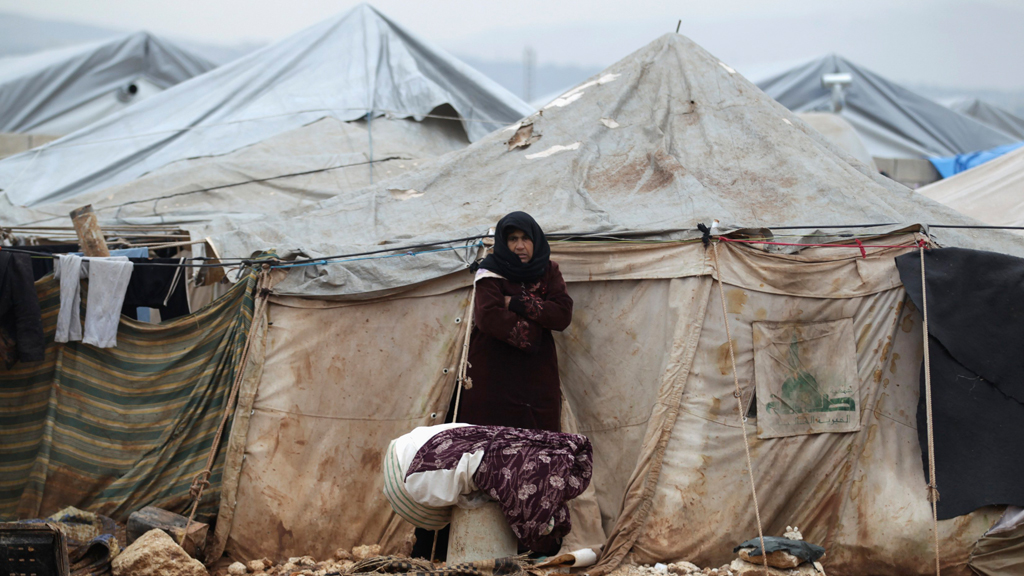 Syrische Flüchtlinge in Al-Karameh in der Nähe der syrisch-türkischen Grenze; Foto: Reuters/K. Ashawi 