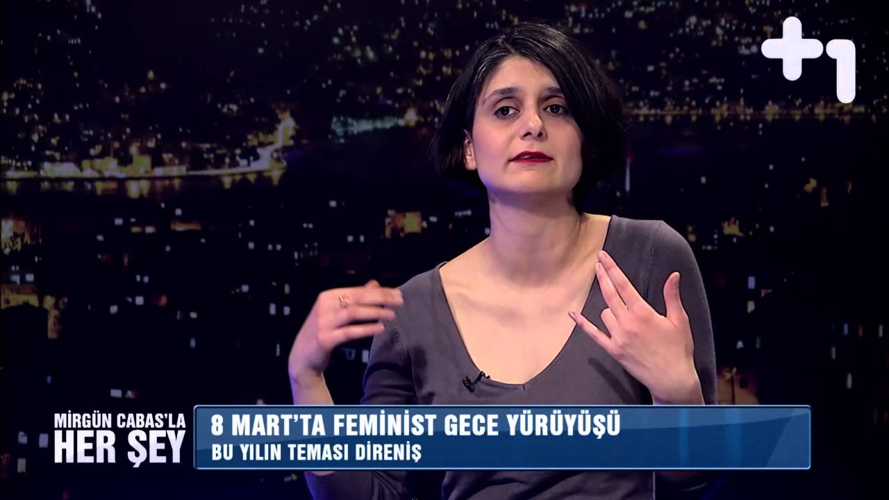 Die türksiche Frauenrechtlerin Selime Büyükgöze von der Organisation Mor Çatı in einem TV-Interview; Quelle: youtube