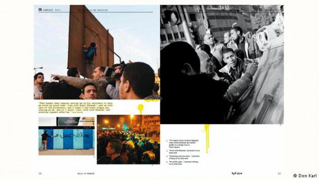 Two pages from the book "Walls of Freedom" by Basma Hamdy and Don Karl (copyright: Don Karl)