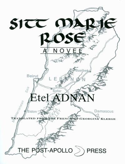 Buchcover Etel Adnan: "Sitt Marie Rose"