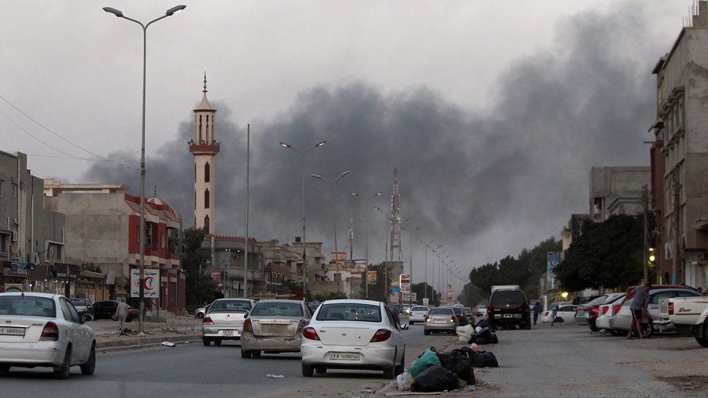 Ägyptische Luftangriffe auf libysche Islamisten; Foto: Abdullah Douma/AFP/Getty Images