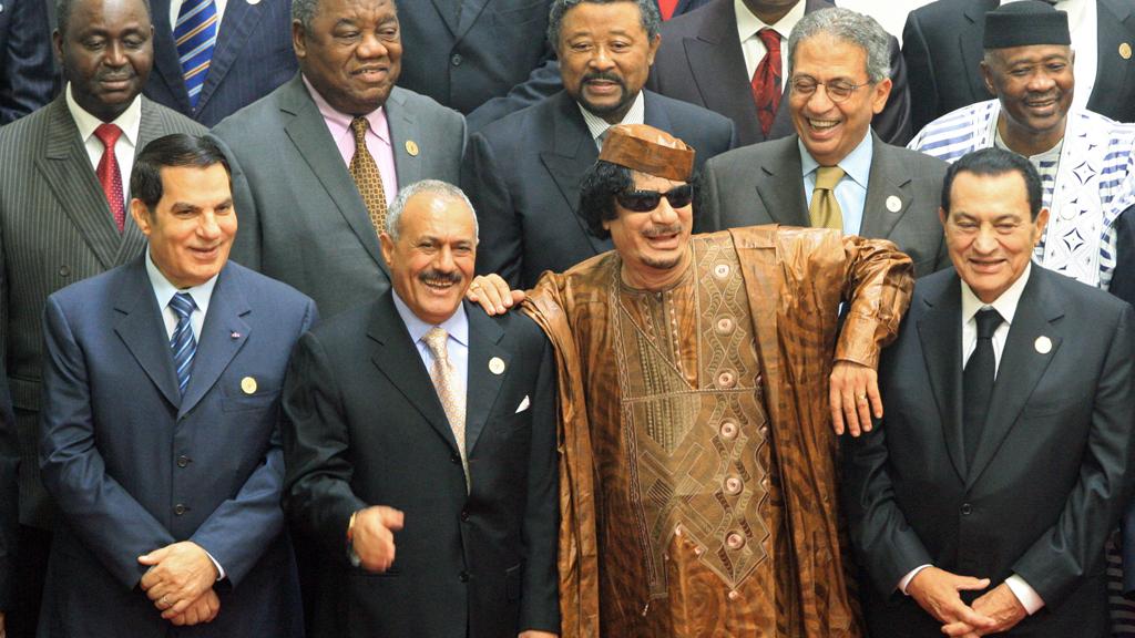 Neo-patriarchs: Zine el-Abidine Ben Ali, Ali Abdullah Saleh, Muammar Gaddafi, Hosni Mubarak (photo: picture-alliance/dpa)