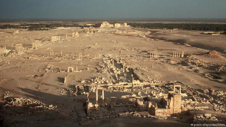 Aerial photo of the ruins of the ancient city of Palmyra (photo: dpa/picture-alliance)