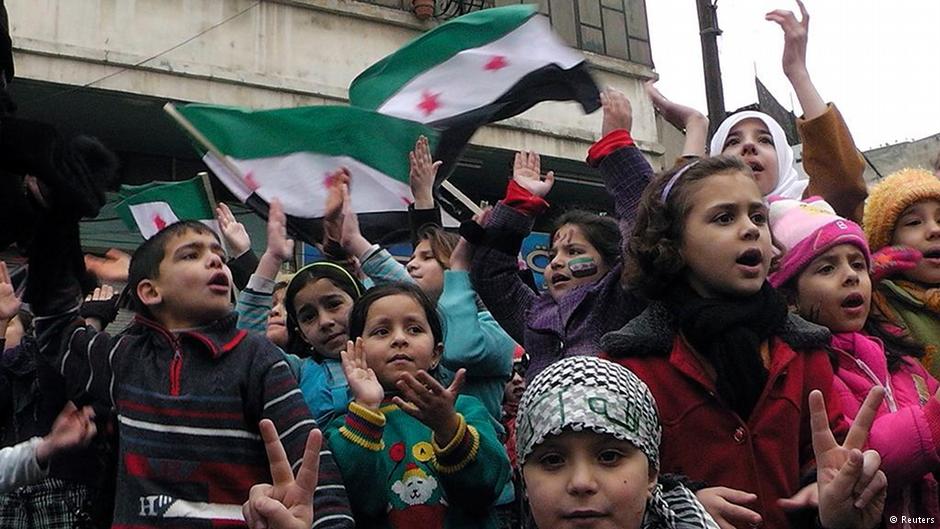 Demonstration von Kindern für die FSA in Homs im Jahr 2012; Foto: Reuters