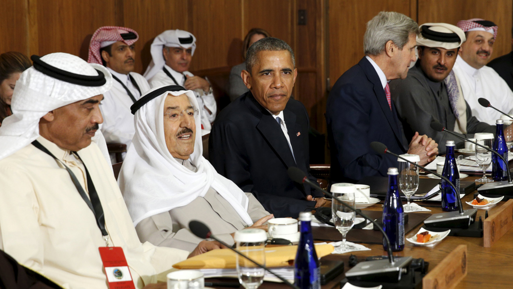 Vertreter des Golfkooperationsrat mit US-Präsident Obama in Camp David. Foto: Reuters/K. Lamarque