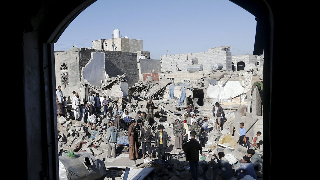 Zerstörungen nach saudischen Luftangriffen in Sanaa; Foto: Reuters/K. Abdullah