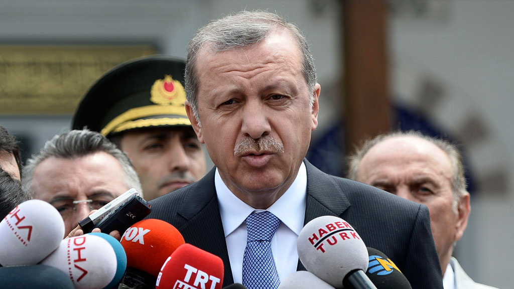 Der türkische Präsident Recep Tayyip Erdoğan; Foto: picture-alliance/AP Photo/Depo