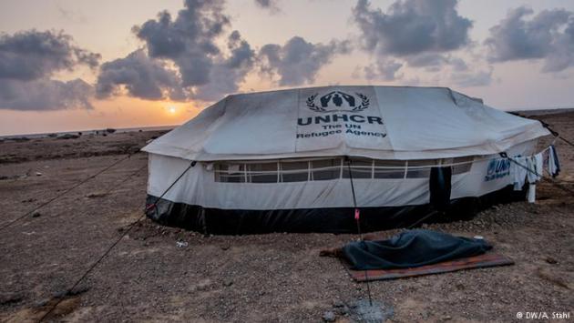 A UNHCR refugee tent, Markazi refugee camp, Djibouti (photo: DW/Andreas Stahl)