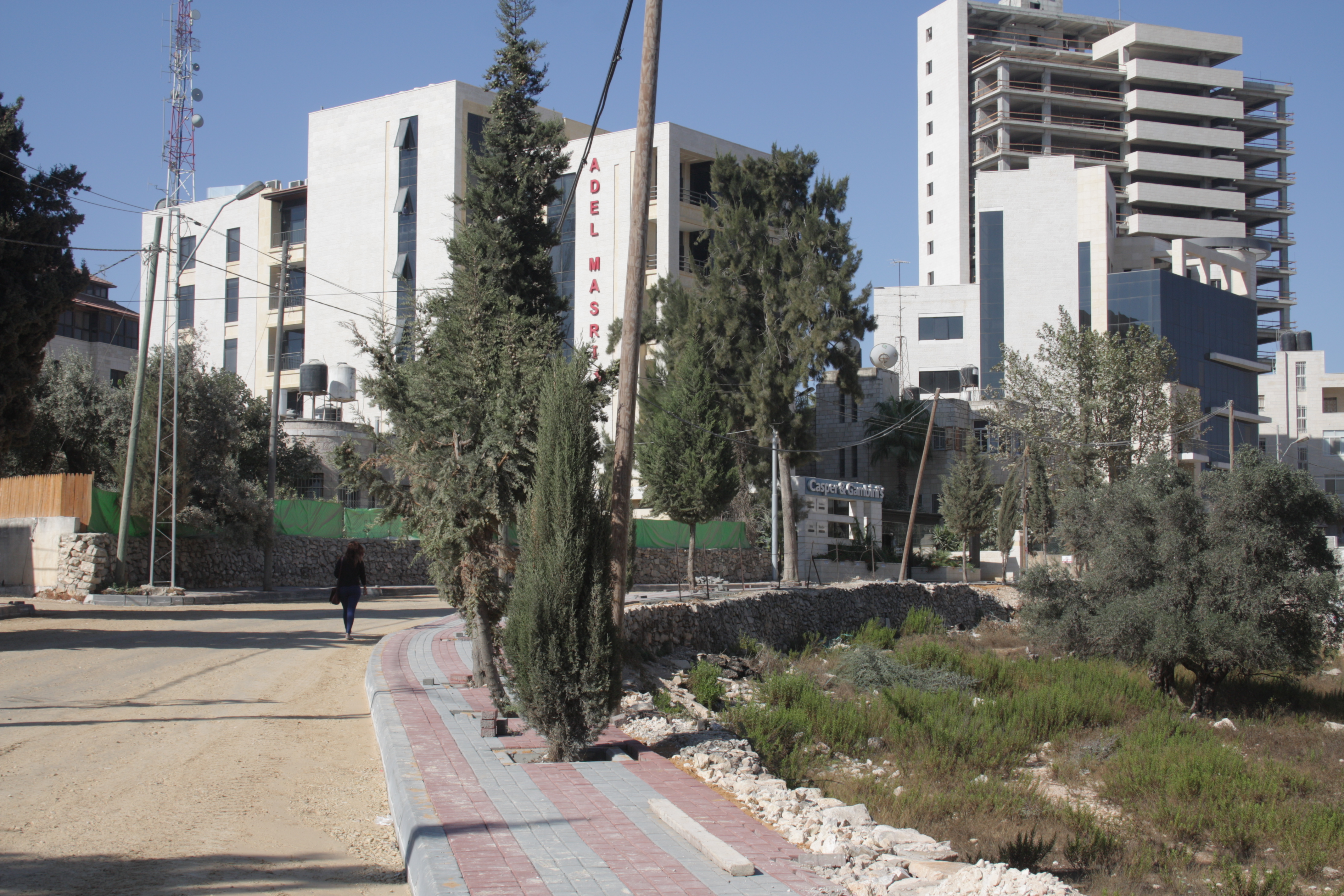 A view of Masyoun, one of Ramallah's newest districts (photo: Ylenia Gostoli)