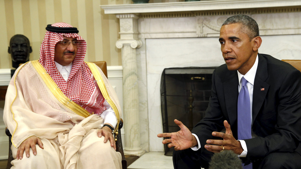 باراك أوباما مع ولي الأمير السعودي محمد بن نايف في واشنطن. Foto: Reuters/K. Lamarque