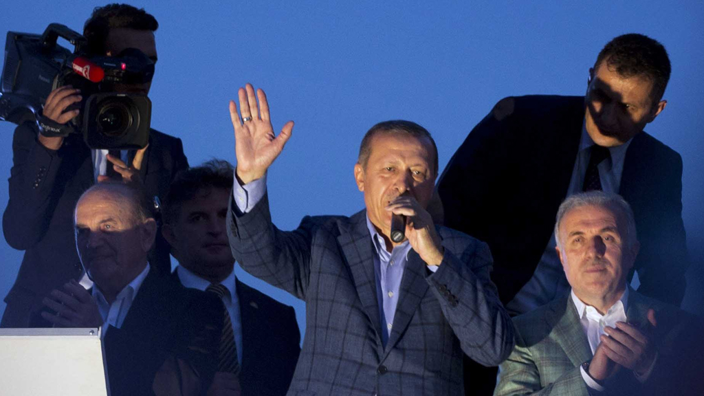 Recep Tayyip Erdogan during the 2014 presidential election (photo: picture-alliance/AP)