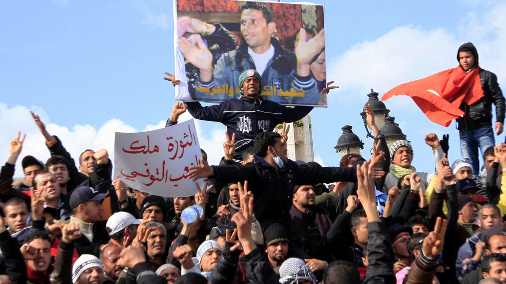 Jasminrevolution in Tunesien; Foto: picture-alliance/AP Photo/Salah Habibi