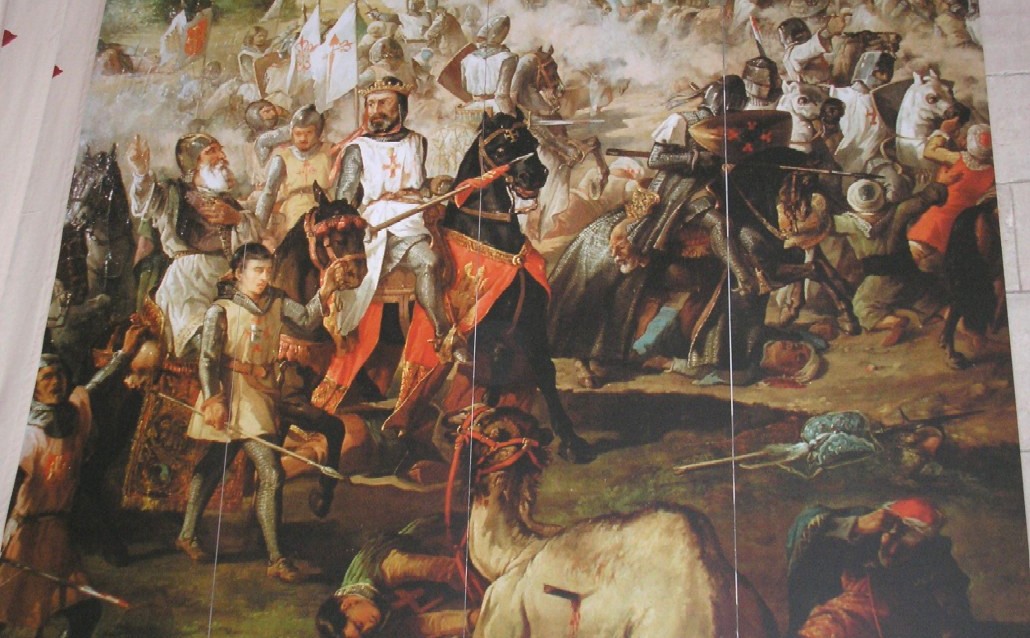 Escenas de la Reconquista por las Ordenes Militares. Monasterio de Ucles, Cuenca; Quelle: wikipedia