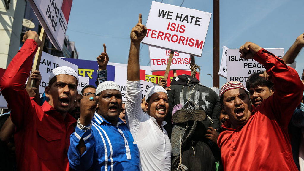 Indian Muslims protest against terrorism (photo: picture-alliance/F. Khan)