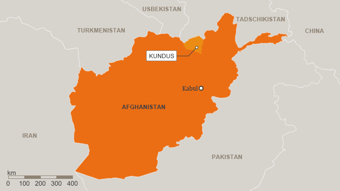 Karte Afghanistans mit der Provinz Kundus; Quelle: DW