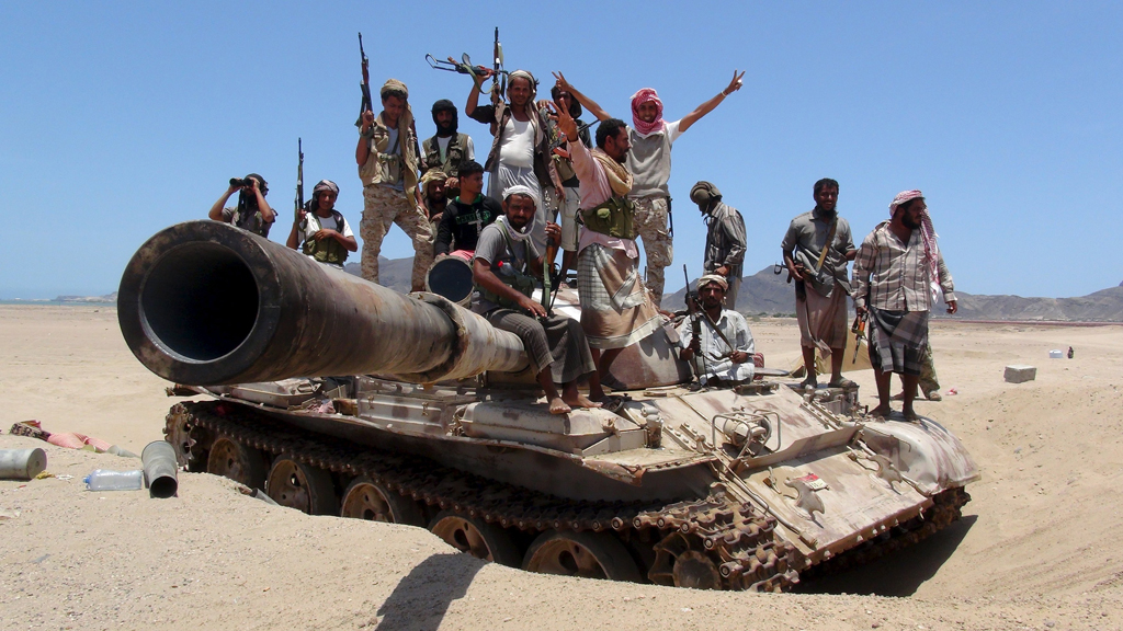 Anti-Huthi-Rebellen in der Nähe von Aden; Foto: Reuters