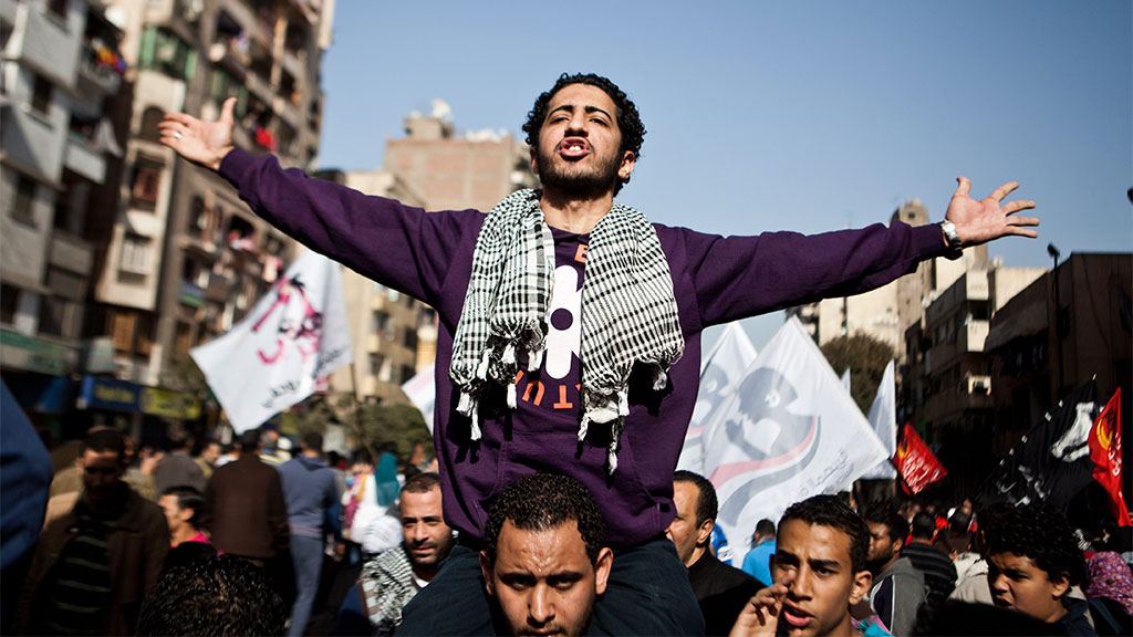 Arabellion am Tahrir-Platz in Kairo; Foto: picture-alliance/dpa