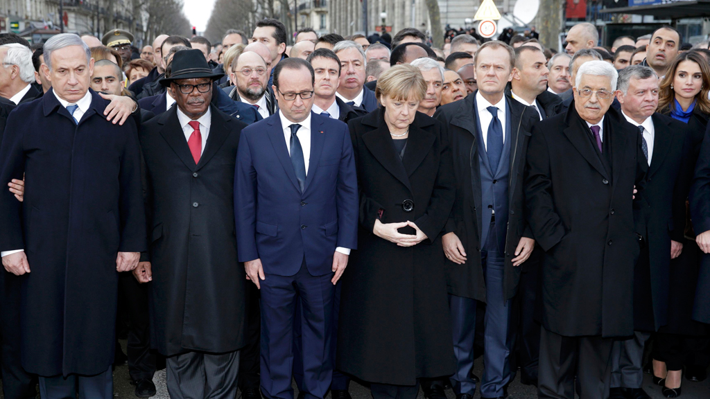 Trauermarsch in Paris am 11. Januar 2015; Foto: Reuters/Wojazer