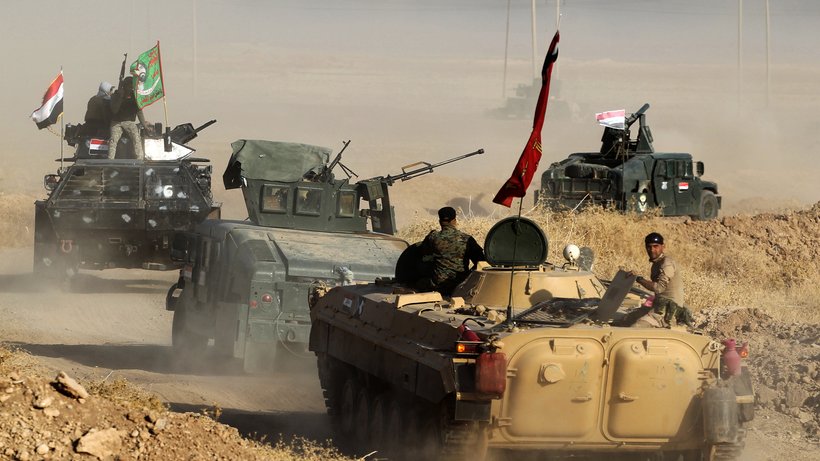 Einheiten der irakischen Armee vor Mossul; Foto: Ahmad Al-Rubaye/AFP/Getty Images