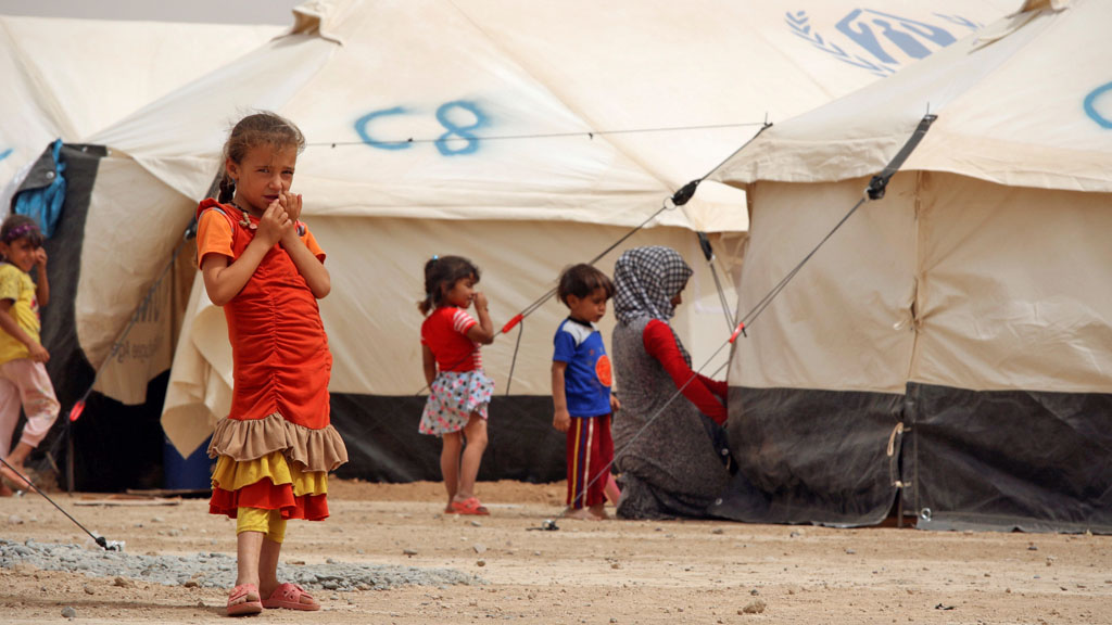 Flüchtlingslager im nordirakischen Gebiet Makhmour nahe Mossul; Foto: Reuters/A. Jalal