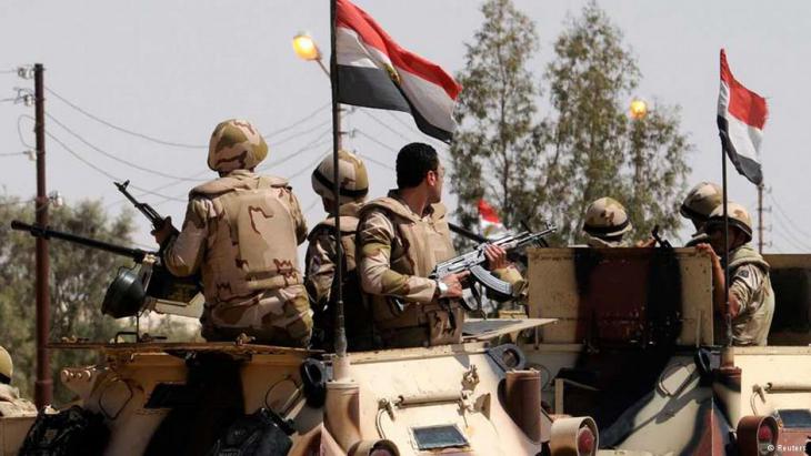 Egyptian army on patrol in the Sinai peninsula (photo: Reuters)