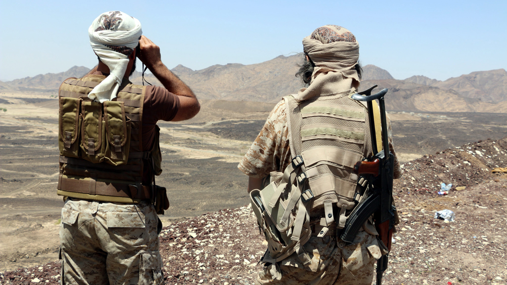 Saudische Soldaten in der jemenitischen Marib-Provinz; Foto: picture-alliance/dpa