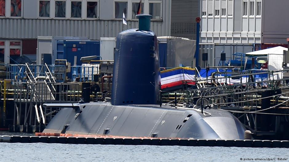 Neues für den Export an Israel gefertigtes U-Boot am Ableger von Thyssen Krupp Marine Systems in Kiel; Foto: dpa