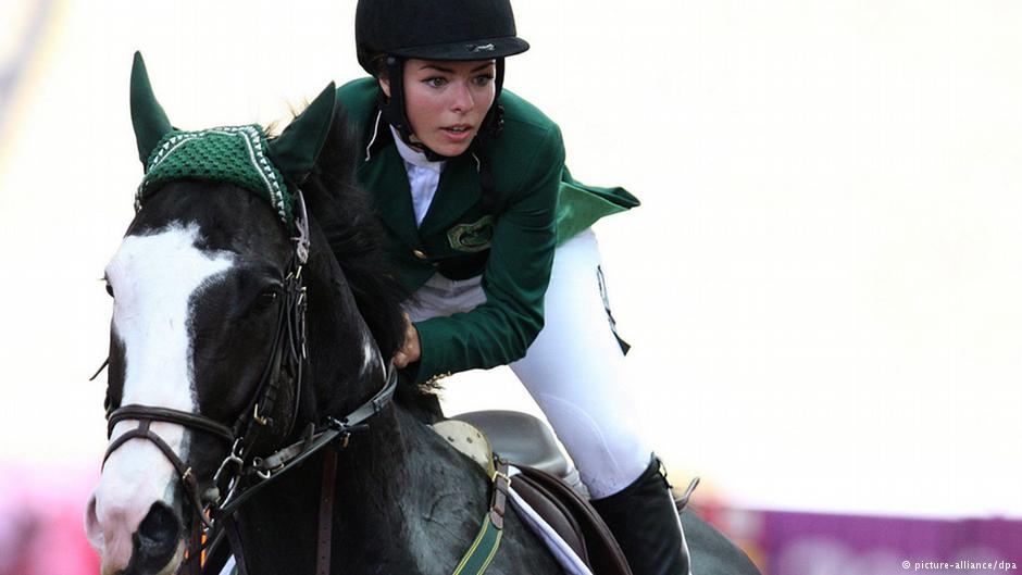 Die saudische Reiterin Dalma Rushdi H Malhas während der Olympischen Jugendspiele 2010; Foto: 