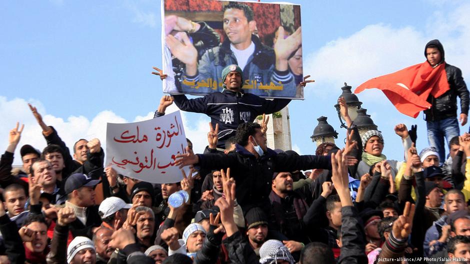 Jasminrevolution in Tunesien im Januar 2011; Foto: AP